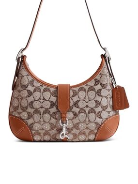 Coach Crystal Hamptons Medium Signature Jacquard Hobo Bag